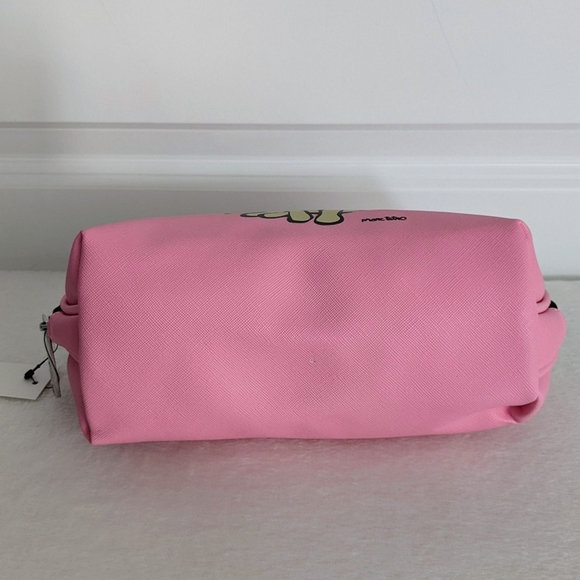 marc tetro Golden Retriever Large Cosmetic Case Pouch Bag PVC Saffiano Pink NWT - Picture 8 of 12